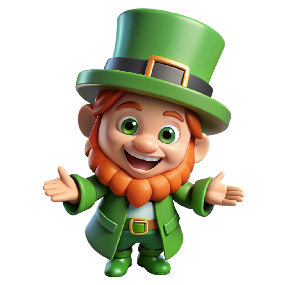 vibrant creative Leprechaun, mischievous fairy creature from Irish folklore premium png
