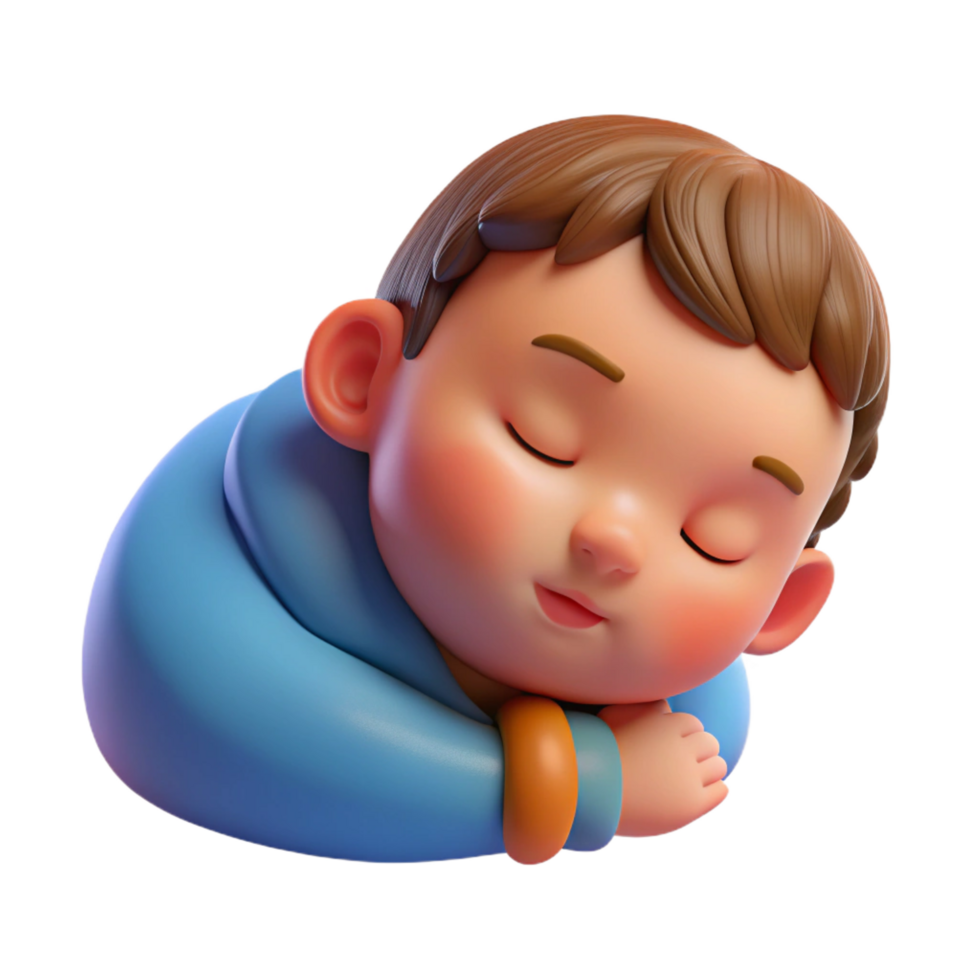vibrant rustic Sleeping toddler, peaceful slumber, genuine png