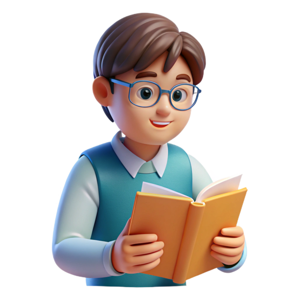 wonderful abstract Concentrated student, studying, detailed png