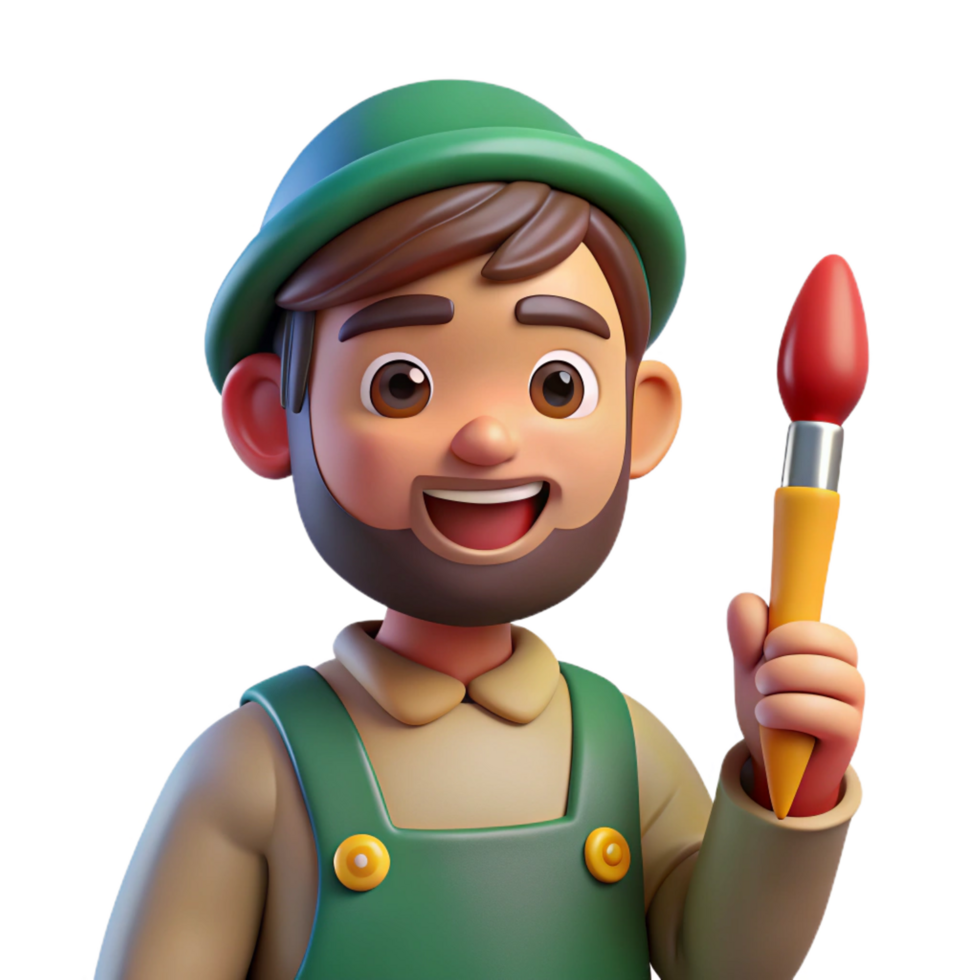 impressive artistic Artist, paintbrush, creative expression, high resolution png