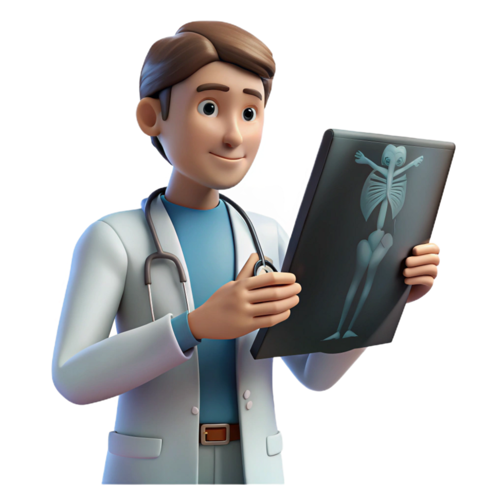 extraordinary modern Doctor, examining x-ray, concerned look, original png