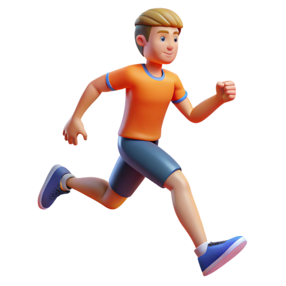extraordinary creative Athlete, running shoes, determined stride, high quality png