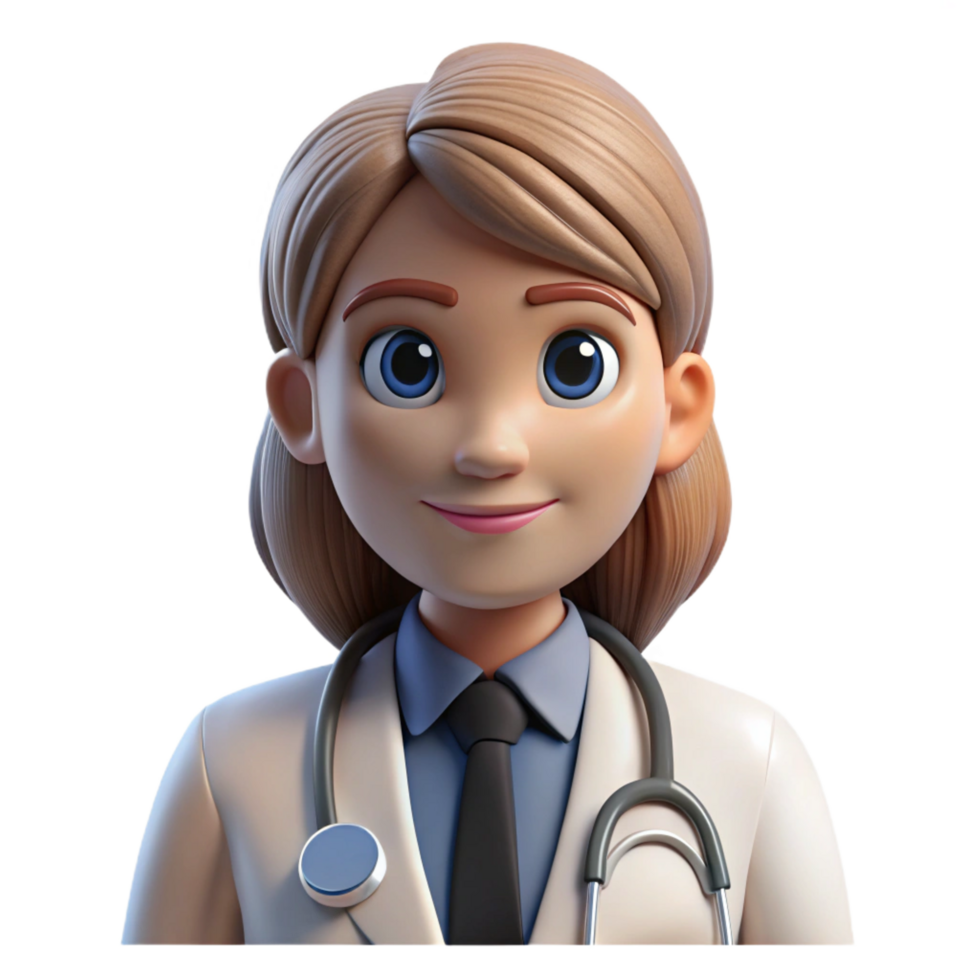 serene traditional Serious female doctor, stethoscope, exclusive png