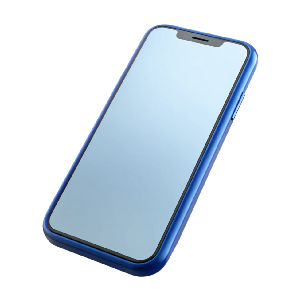 serene creative Smartphone mockup displaying blank screen detailed png