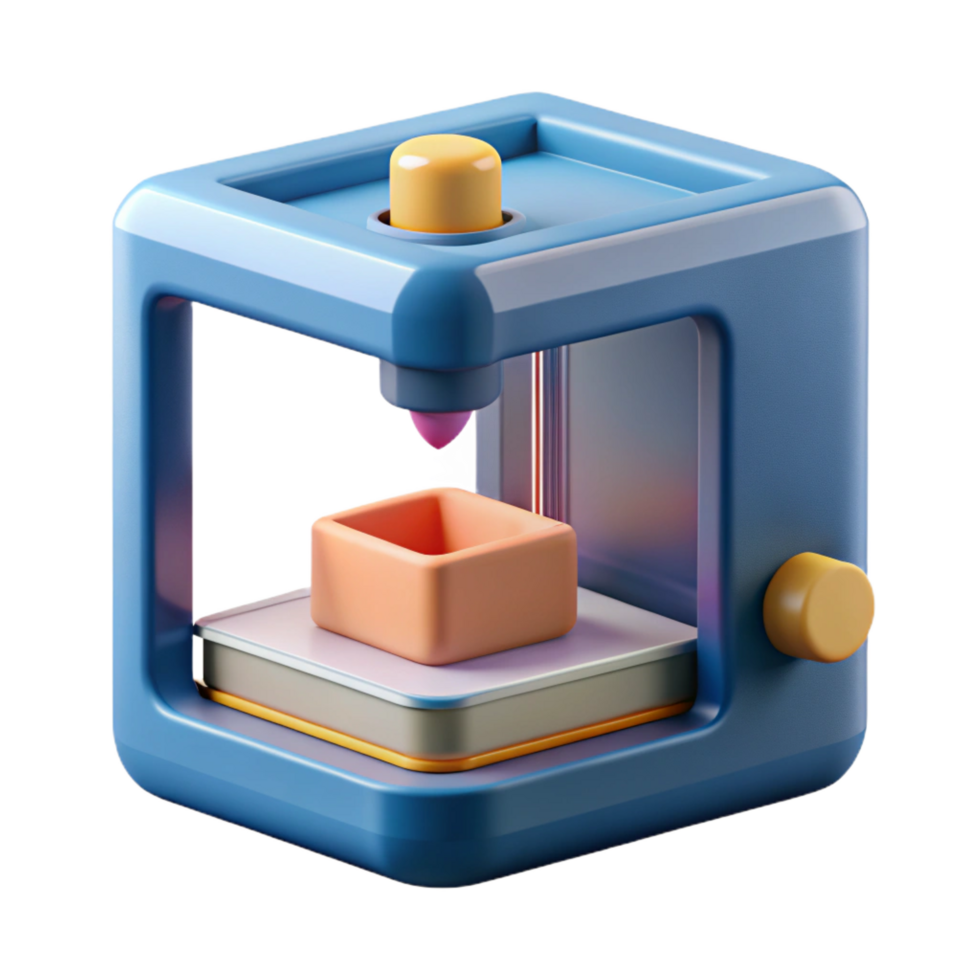 extraordinary traditional 3D printer creating a small object original png