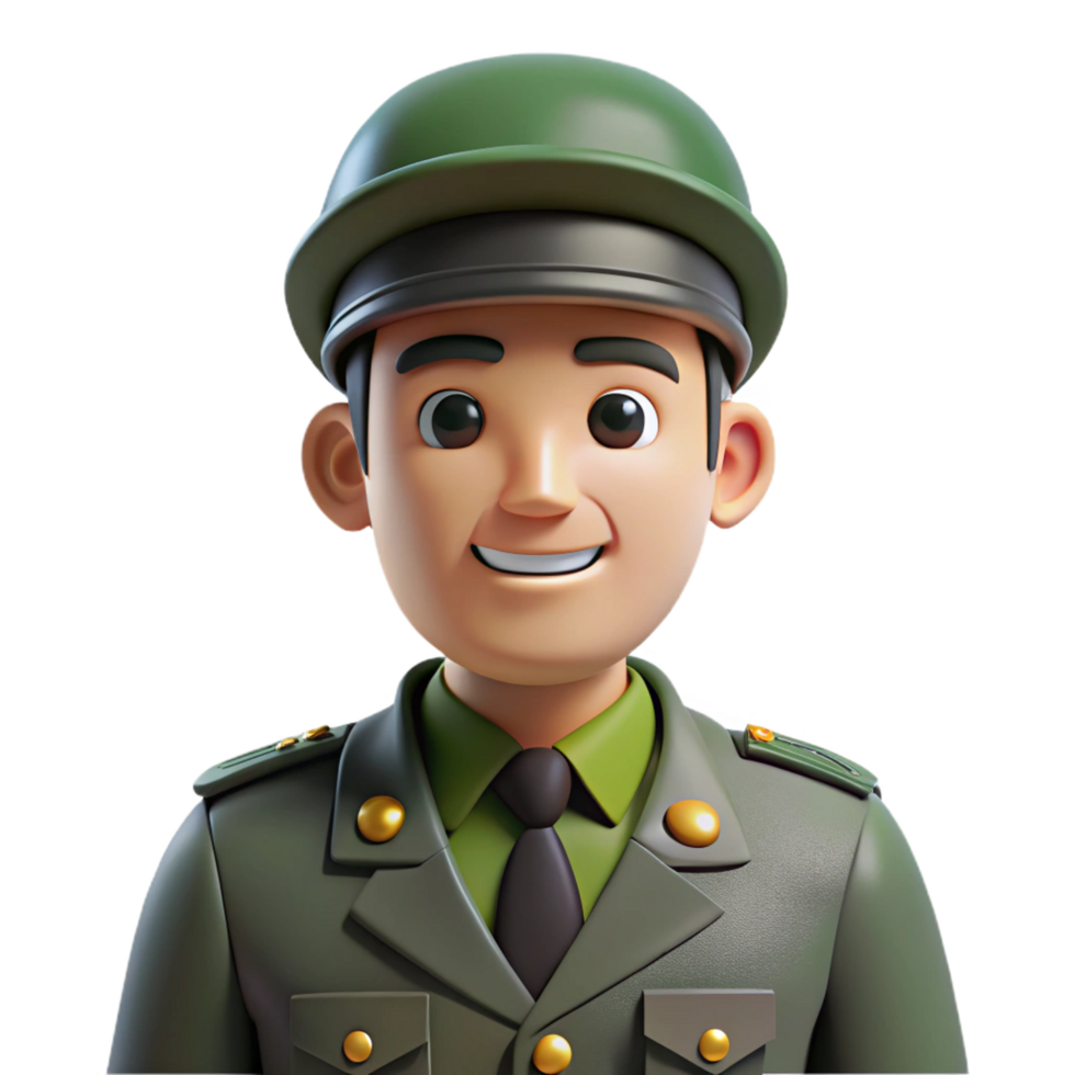wonderful classic Proud military soldier in uniform, 4K png