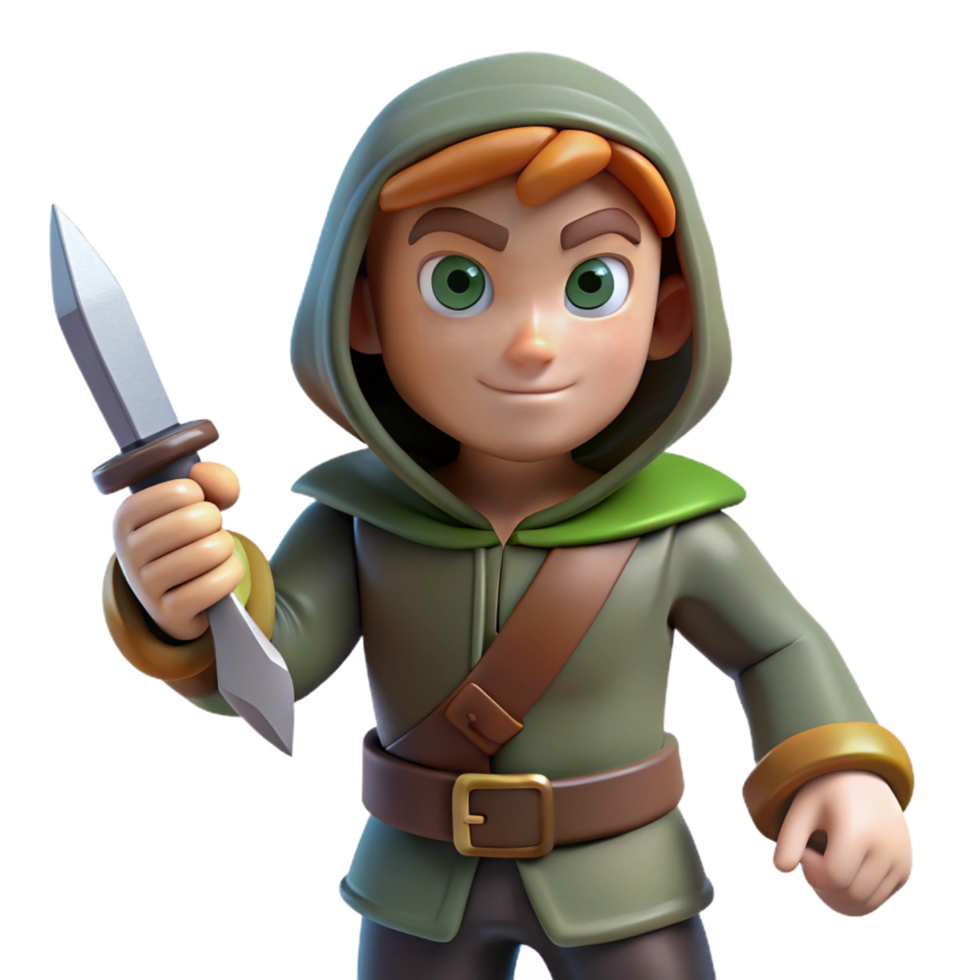 magnificent abstract A cunning rogue, holding a dagger high quality png