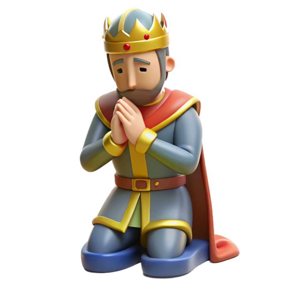 elegant rustic A noble knight, kneeling in prayer high quality png