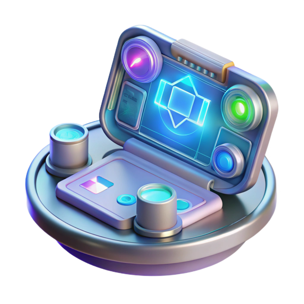 dramatic creative Advanced holographic computer interface panel, high quality png