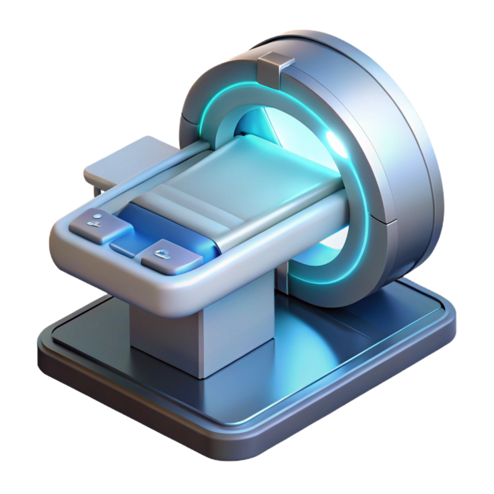 magnificent creative Isometric view of a futuristic medical scanner, professional png