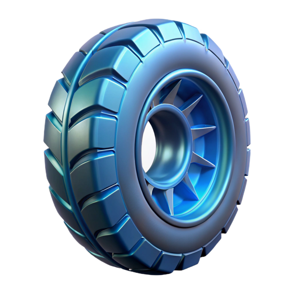dramatic modern High-resolution render of a futuristic vehicle tire, professional png