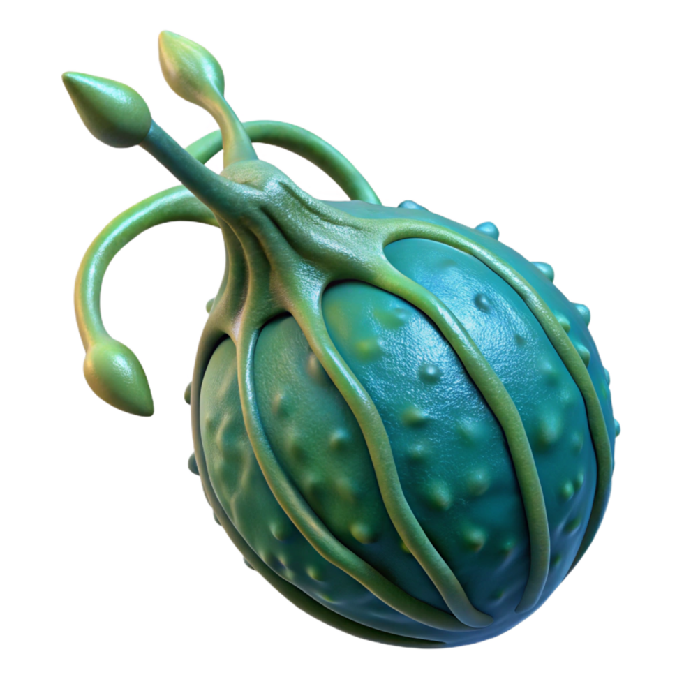 magnificent traditional Alien seed pod with pulsating veins, authentic png