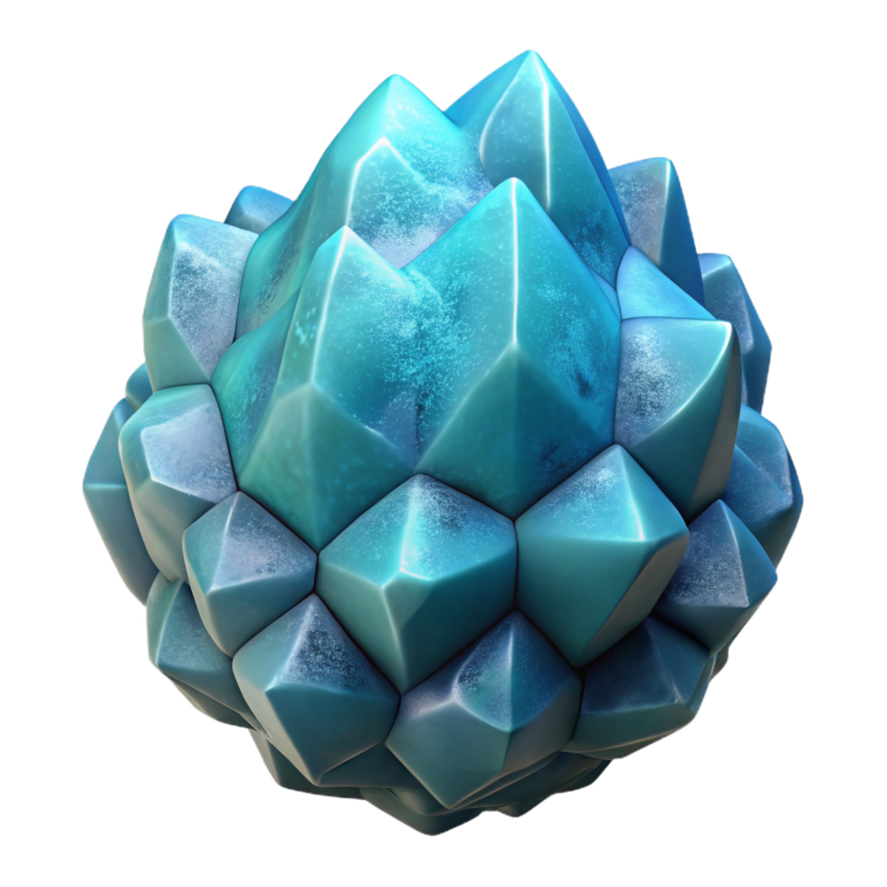 dramatic modern Alien mineral with unusual crystalline structure, premium png