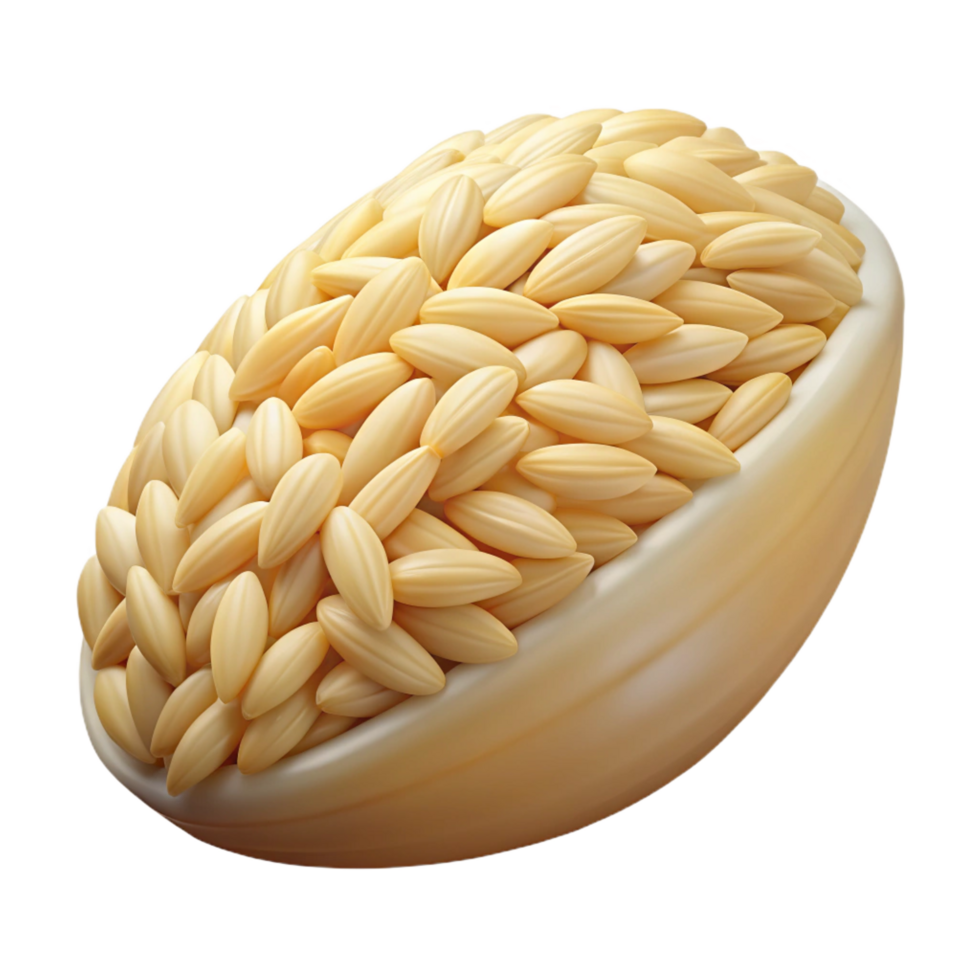 beautiful rustic A single grain of rice, highly detailed, authentic png