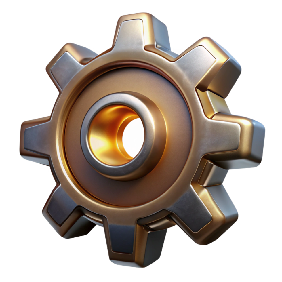 wonderful creative A single, gear, metallic, cogwheel, steampunk detailed png