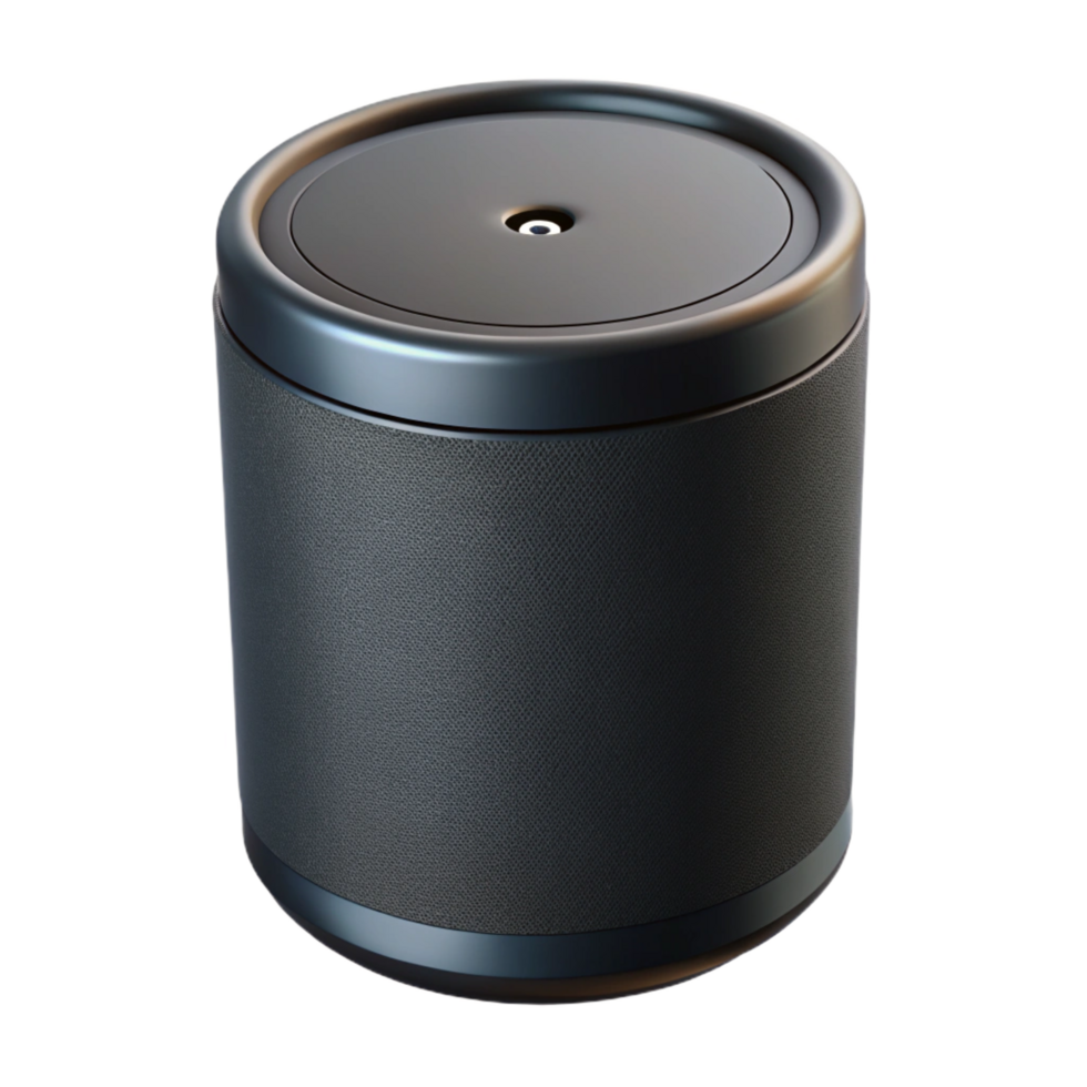 vibrant vintage A smart speaker, black and cylindrical genuine png