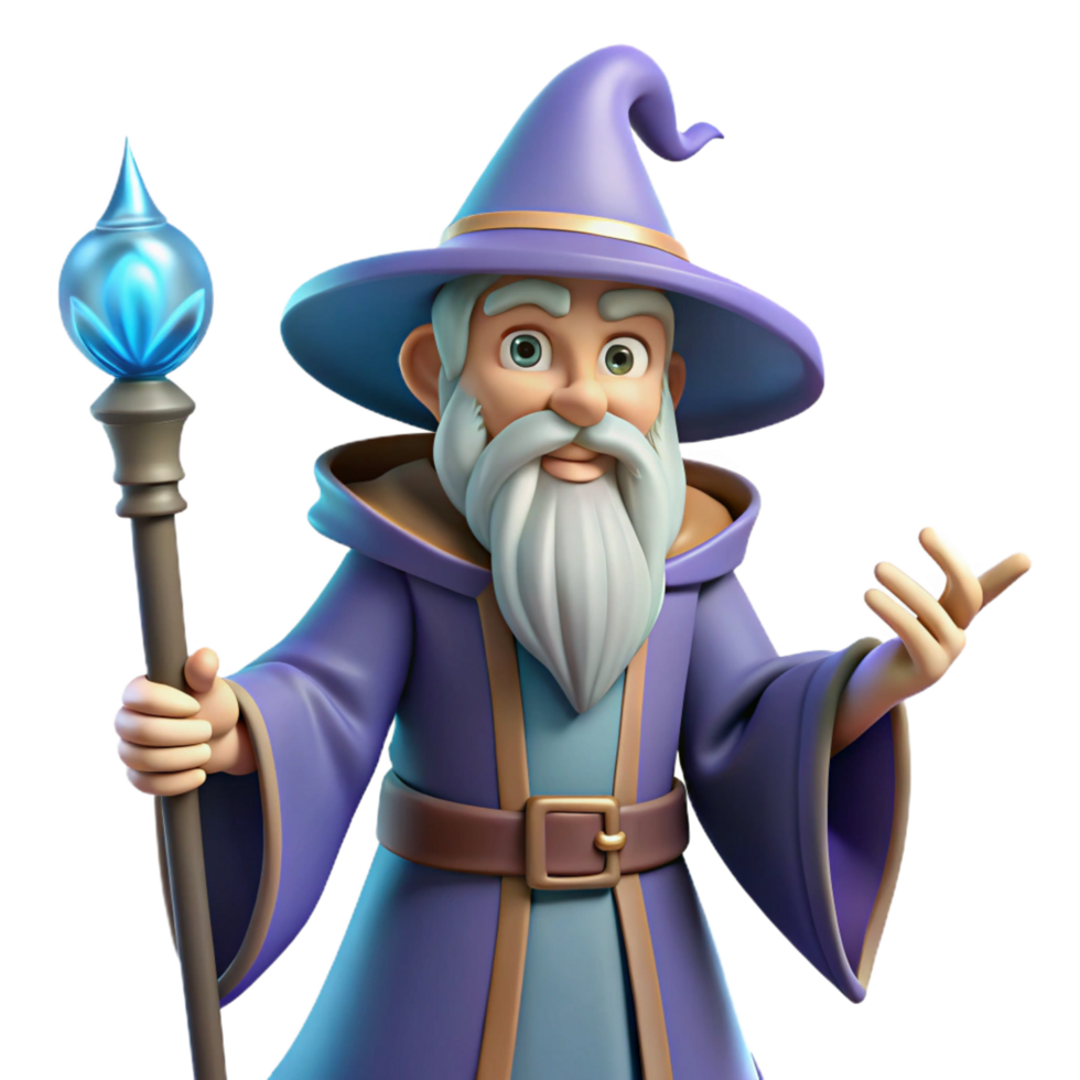 elegant minimalist Merlin, wizard, Arthurian legend, premium png
