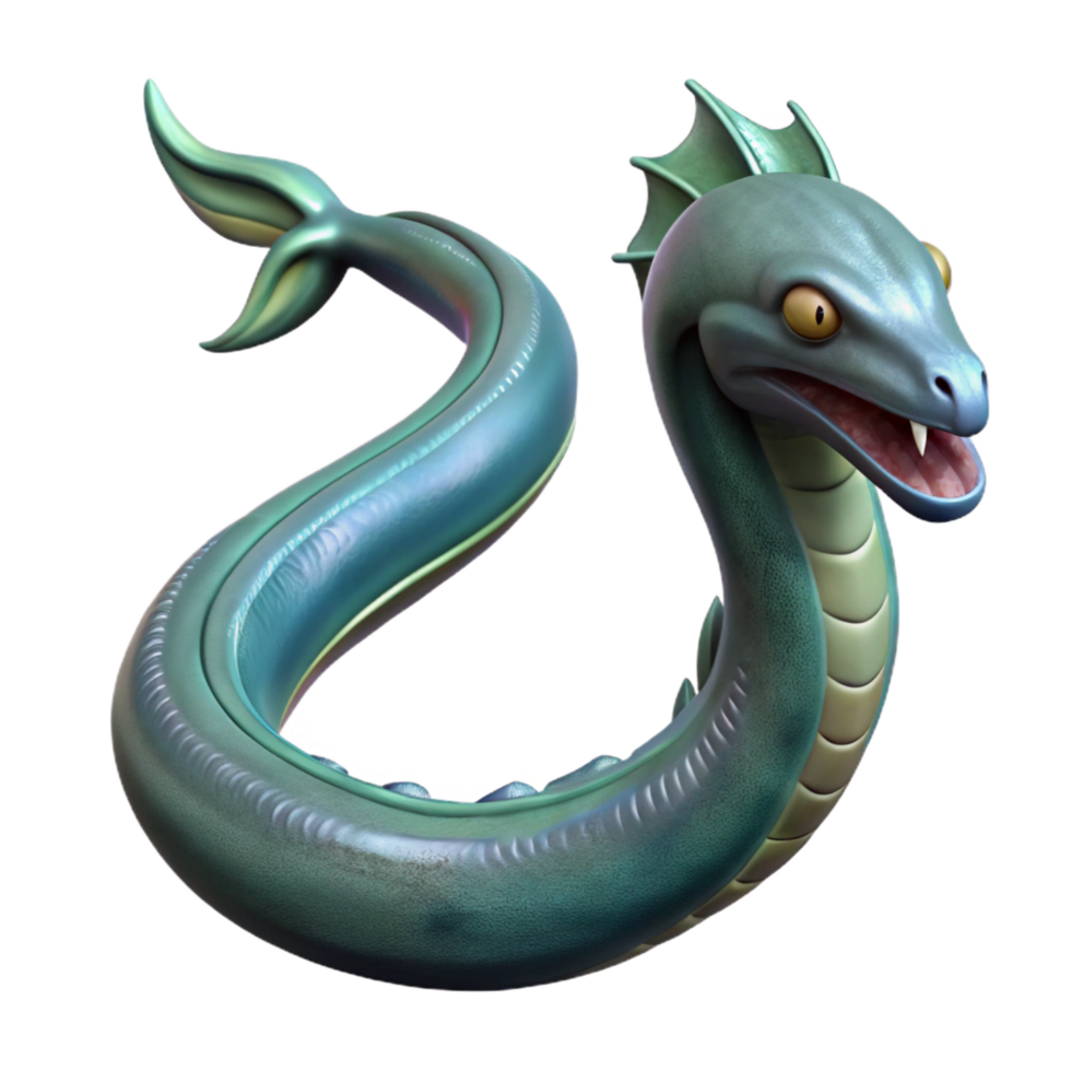 extraordinary modern Leviathan, sea serpent, original png
