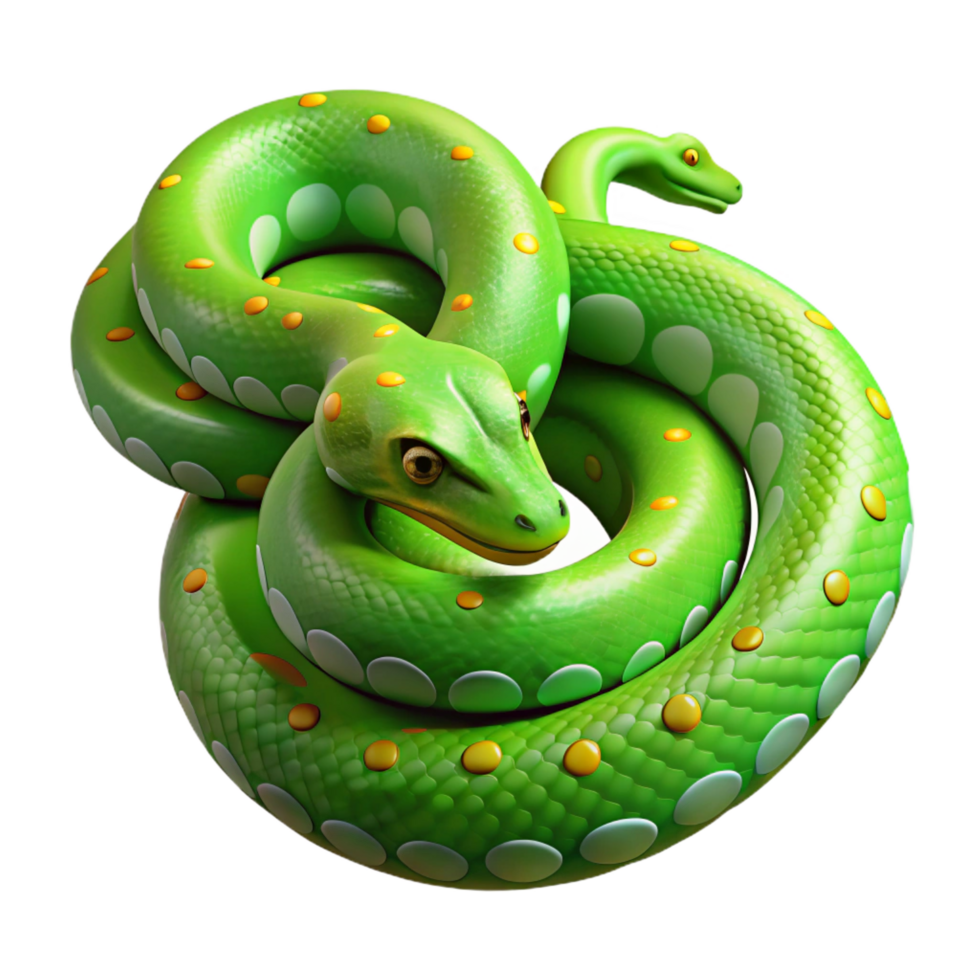 beautiful rustic A slithering green tree python high resolution png