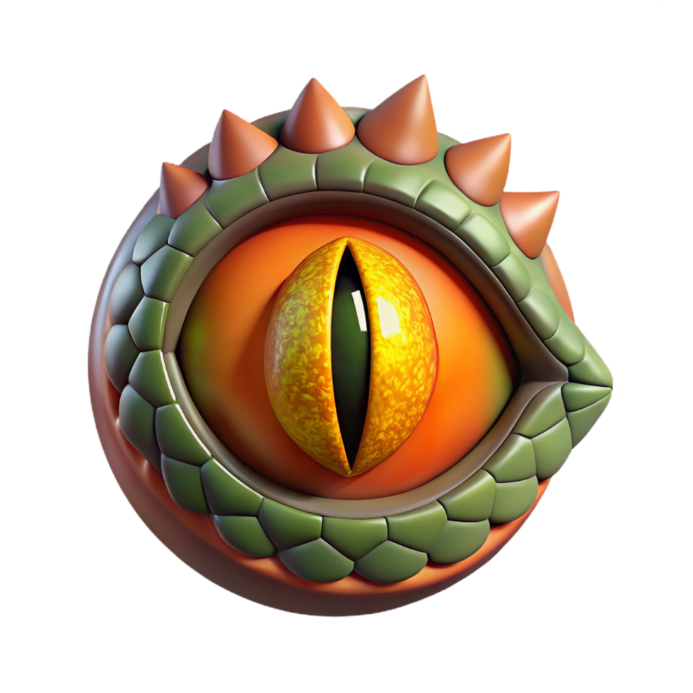 wonderful artistic A fierce dragon's eye, reptilian, with a vertical pupil premium png