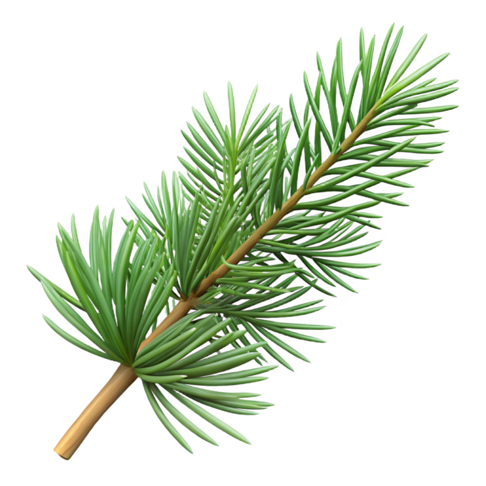 serene traditional Pine branch with needles high resolution png