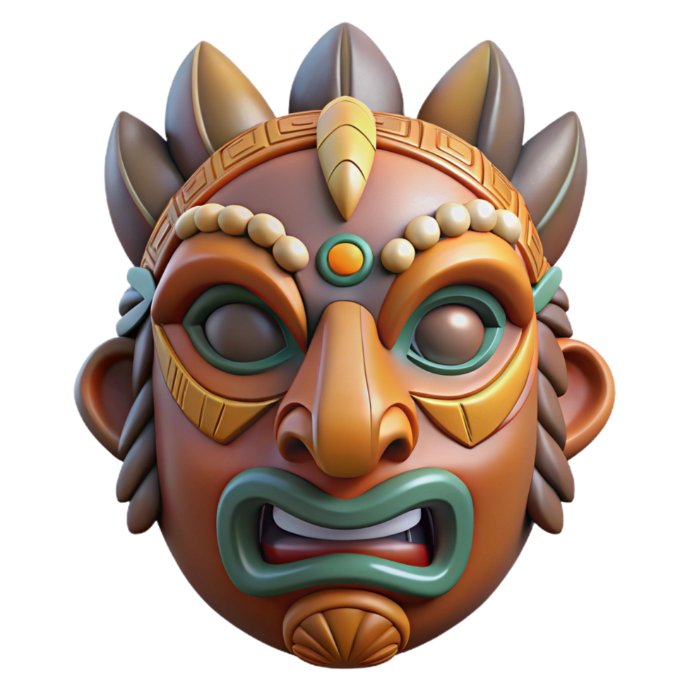 magnificent abstract A detailed, intricate, tribal mask original png