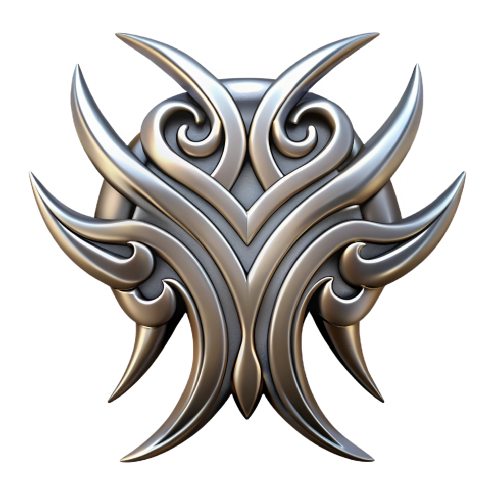 serene modern A stylized, tribal tattoo design high quality png