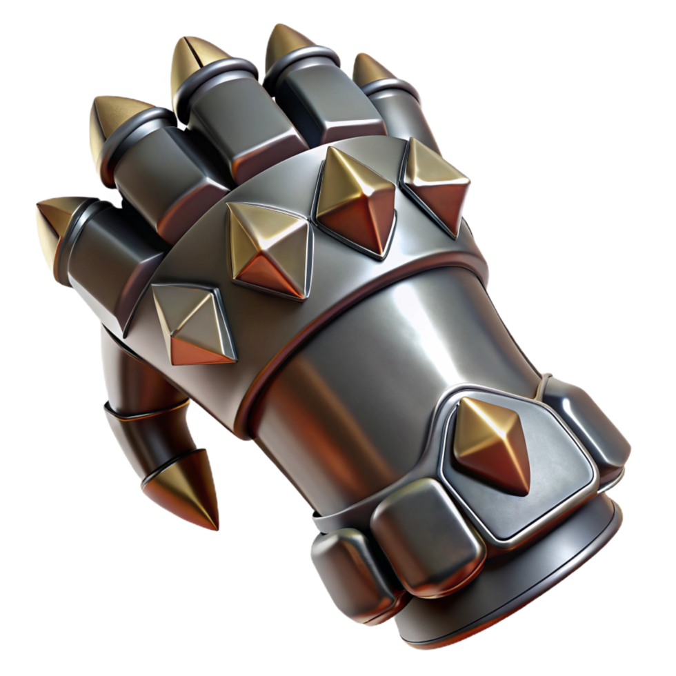 magnificent classic A menacing, ironclad gauntlet premium png