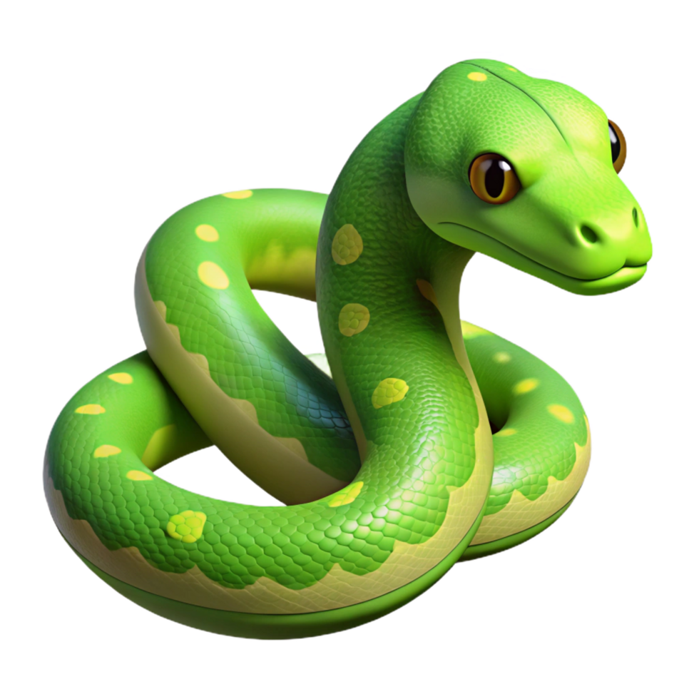 impressive abstract A slithering green tree python high resolution png