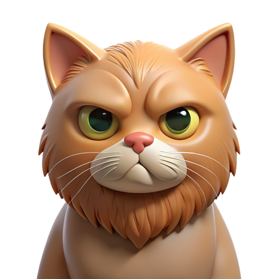 stunning modern A grumpy Persian cat with a flat face exclusive png
