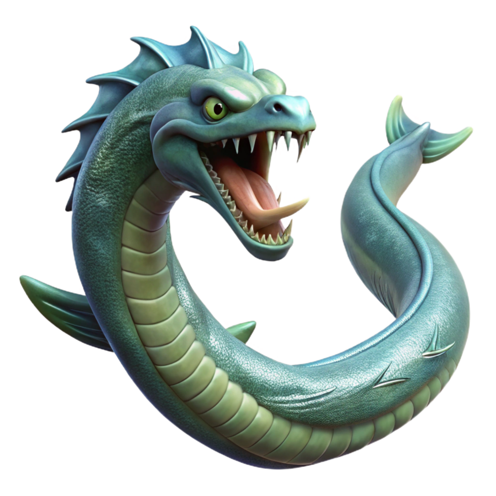 dramatic artistic Leviathan, sea serpent, biblical mythology, monstrous form original png