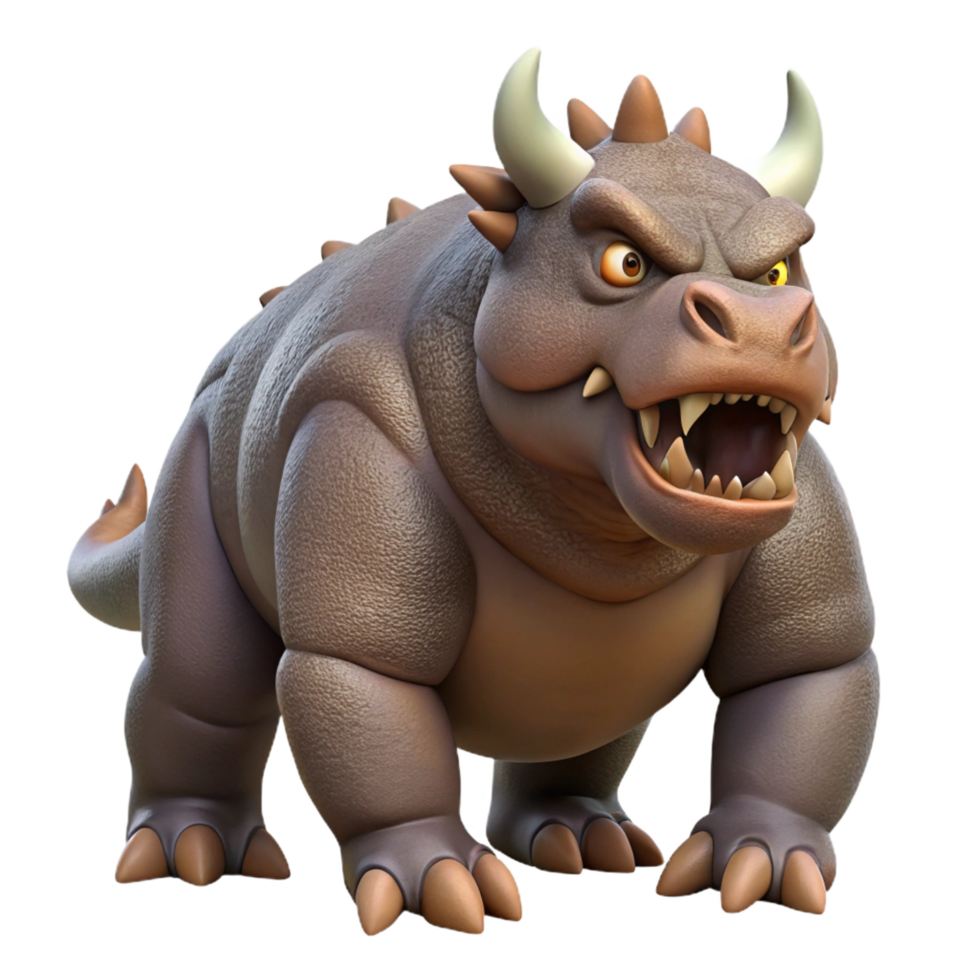 magnificent vintage Behemoth, land monster, biblical mythology, immense size authentic png
