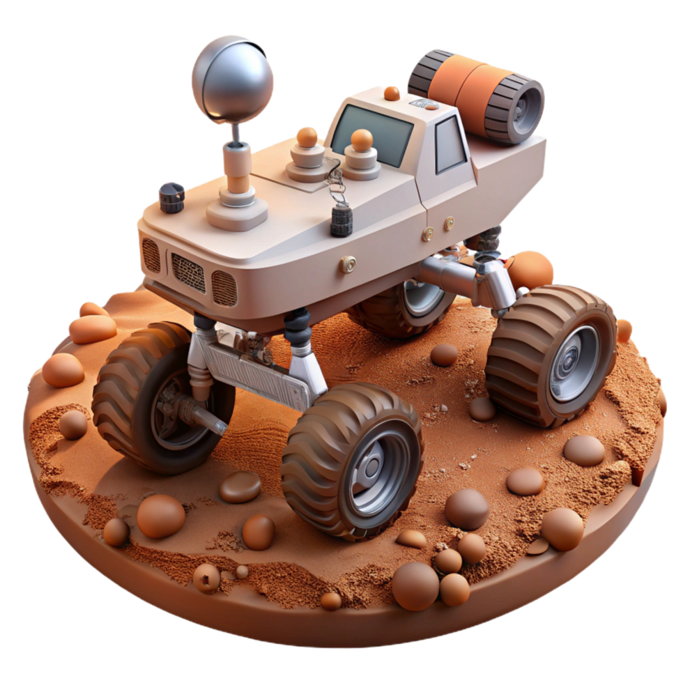 beautiful creative Mars rover exploring the surface of Mars high quality png