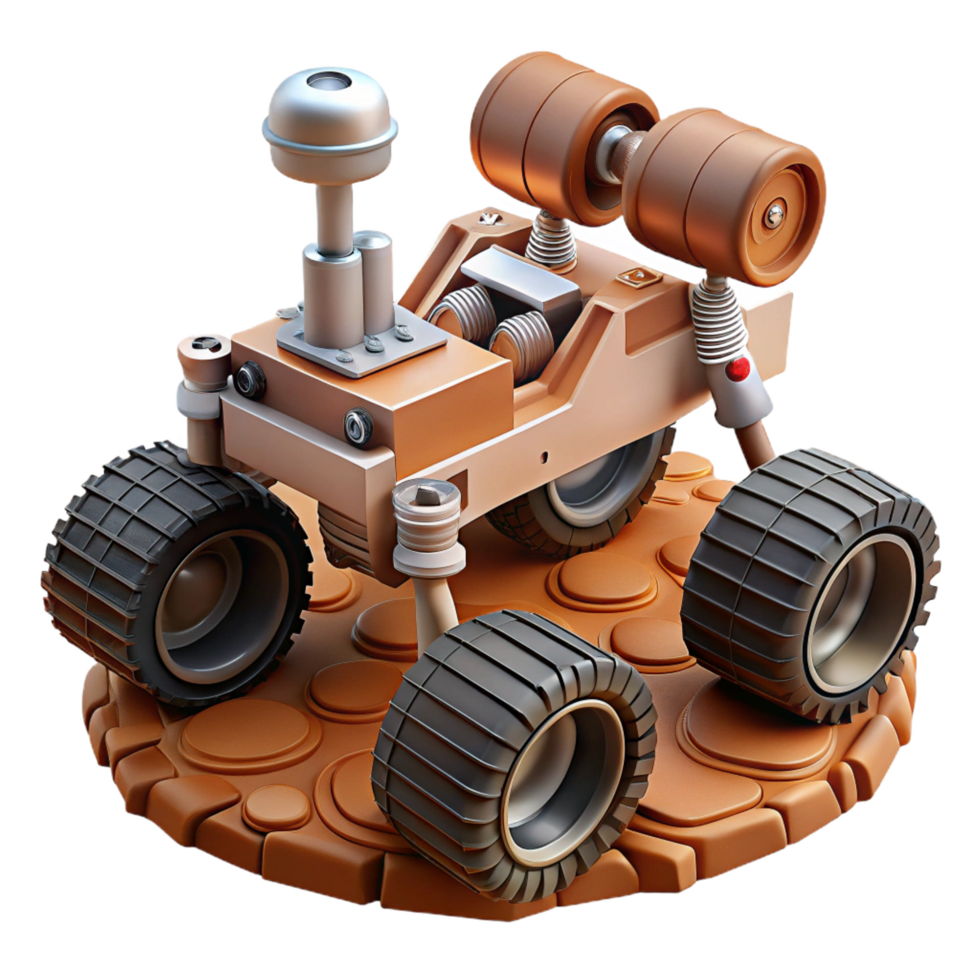 extraordinary classic Mars rover exploring the surface of Mars high resolution png