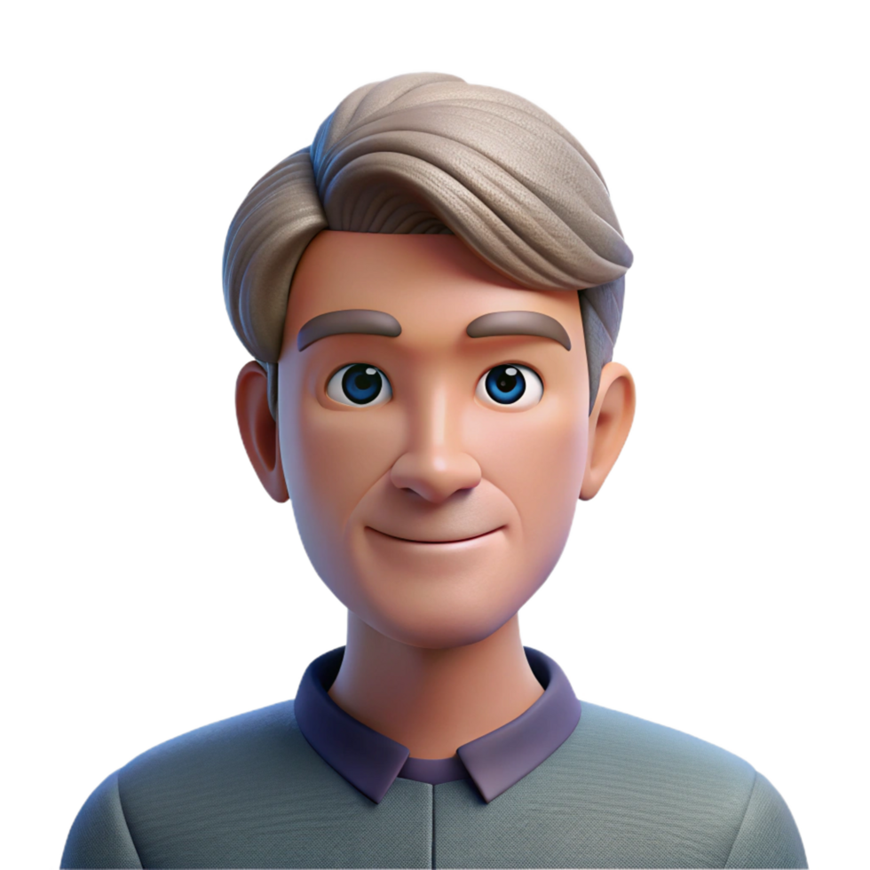 elegant modern Digital art portrait of a man, high resolution png