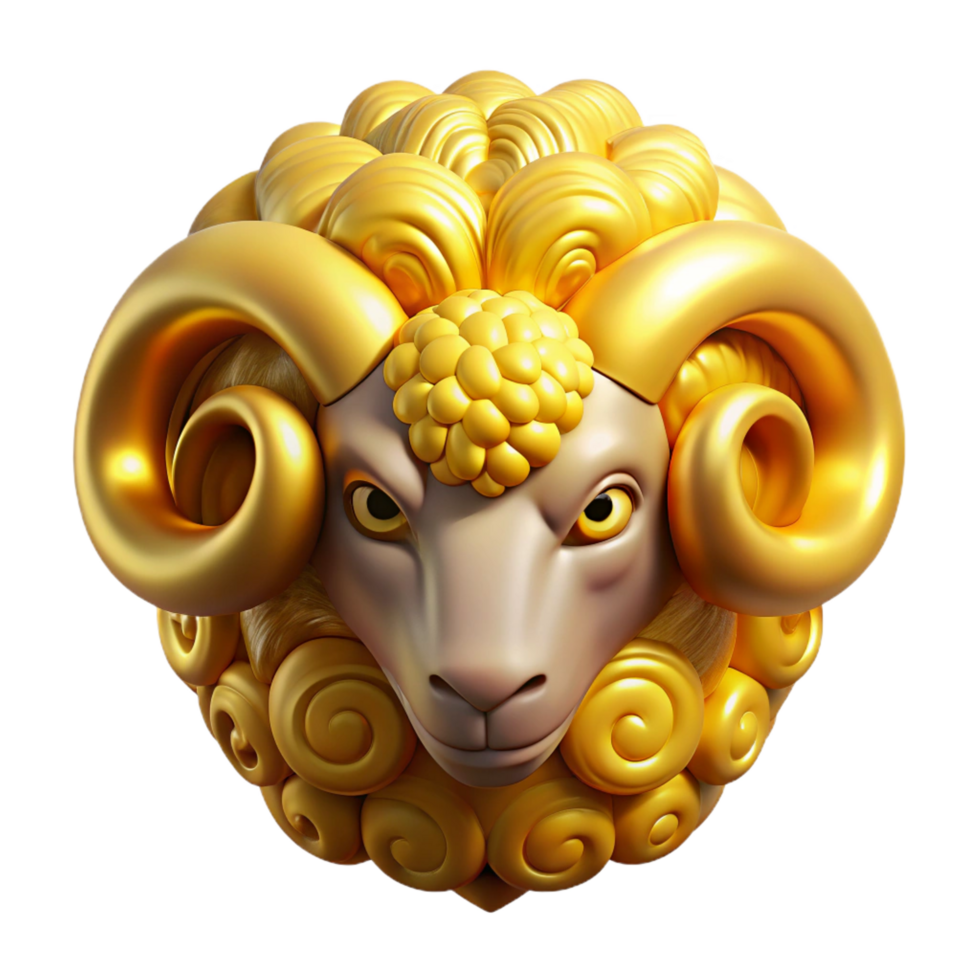 impressive vintage Golden Fleece, ram's fleece, magical object, sought by Jason, genuine png