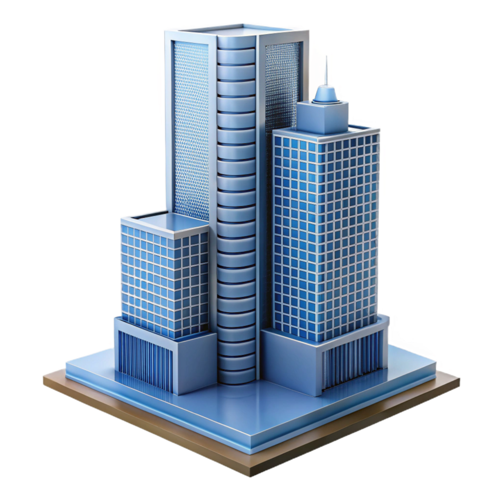 wonderful modern Modern skyscraper architectural model, detailed png