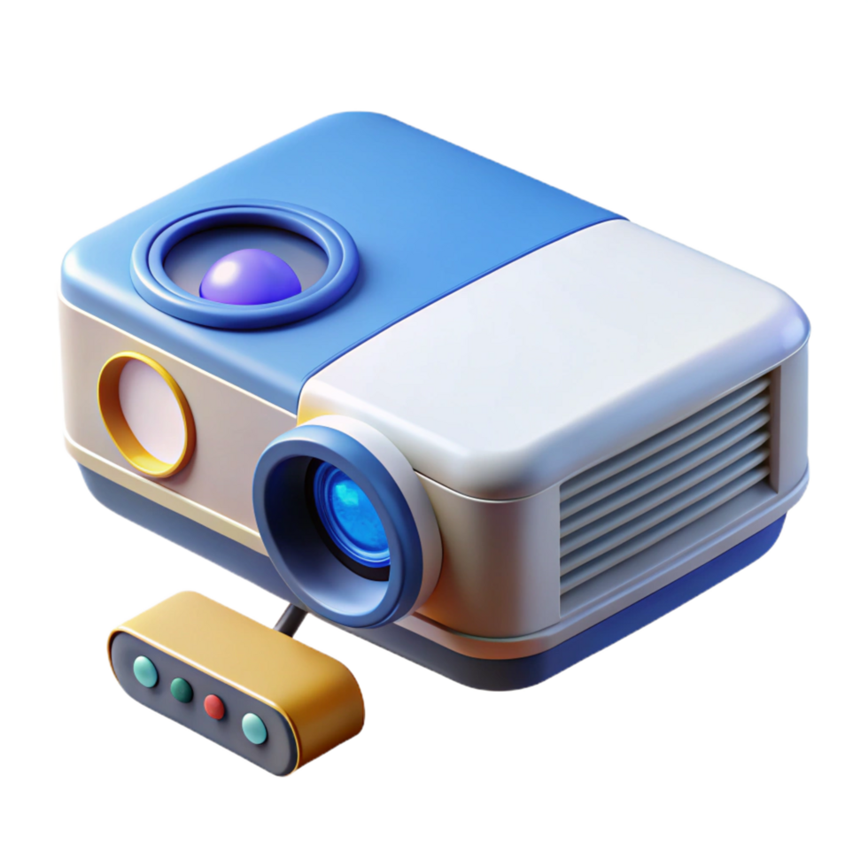 beautiful vintage Projector with remote control genuine png