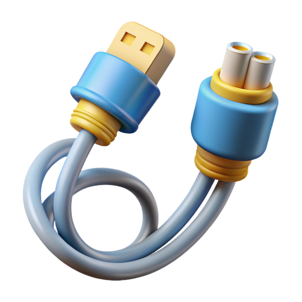 stunning classic Data cable with various connectors high quality png