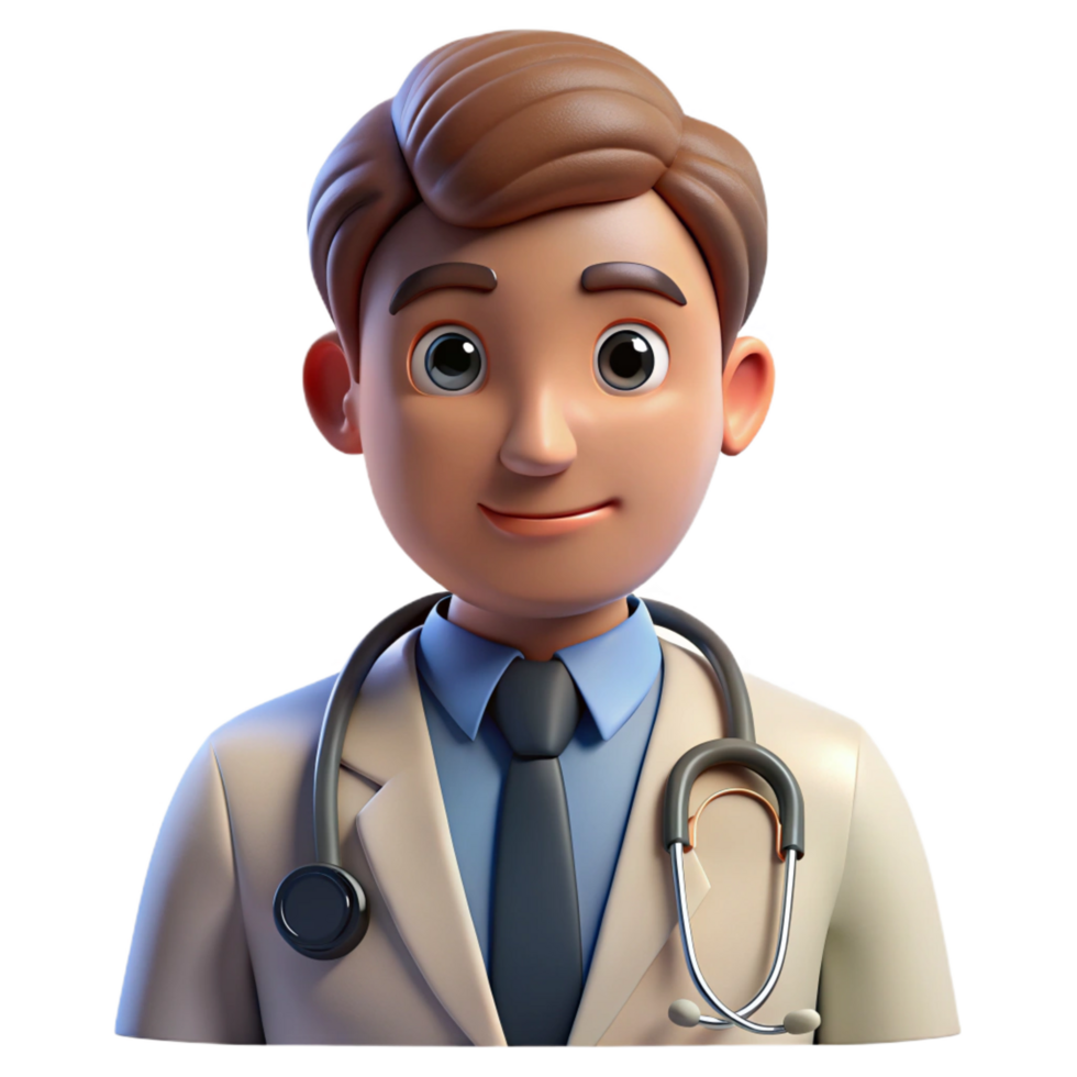 extraordinary vintage Tired doctor, stethoscope around neck, high resolution png