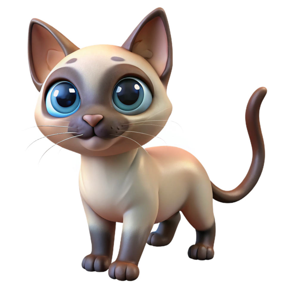 serene abstract Curious kitten, Siamese cat, genuine png