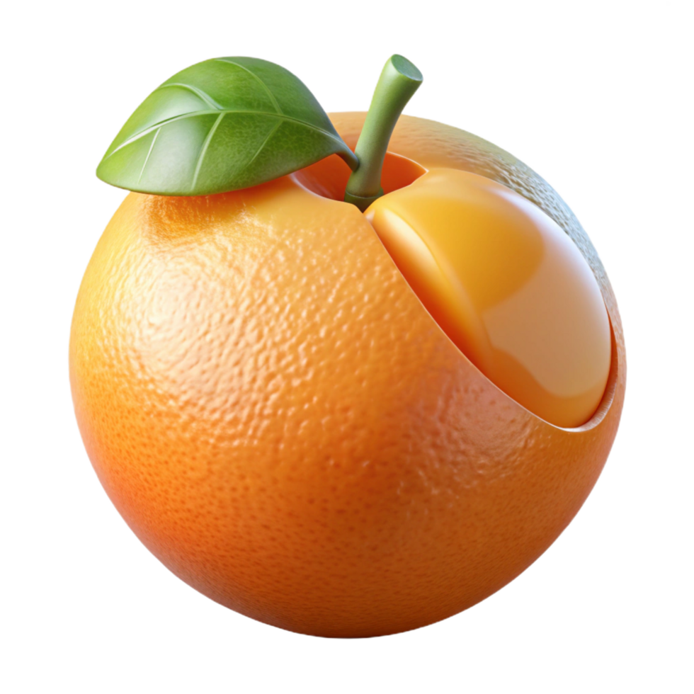 impressive rustic Ripe orange, peeled, exclusive png
