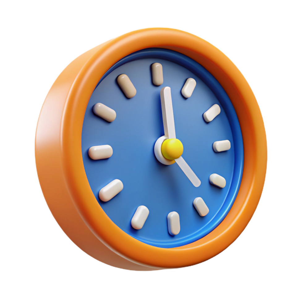 vibrant artistic Clock, analog, showing 12 o'clock, original png