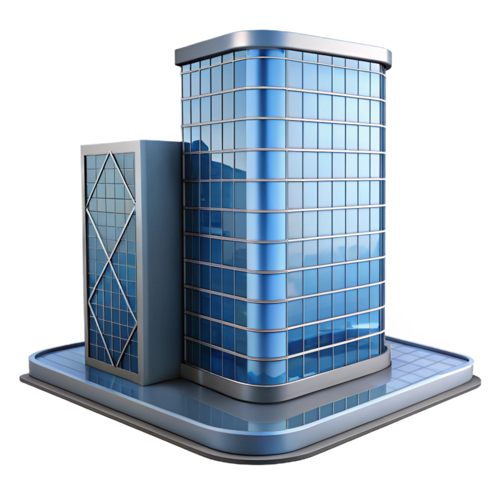 stunning rustic Modern skyscraper, glass and steel facade professional png