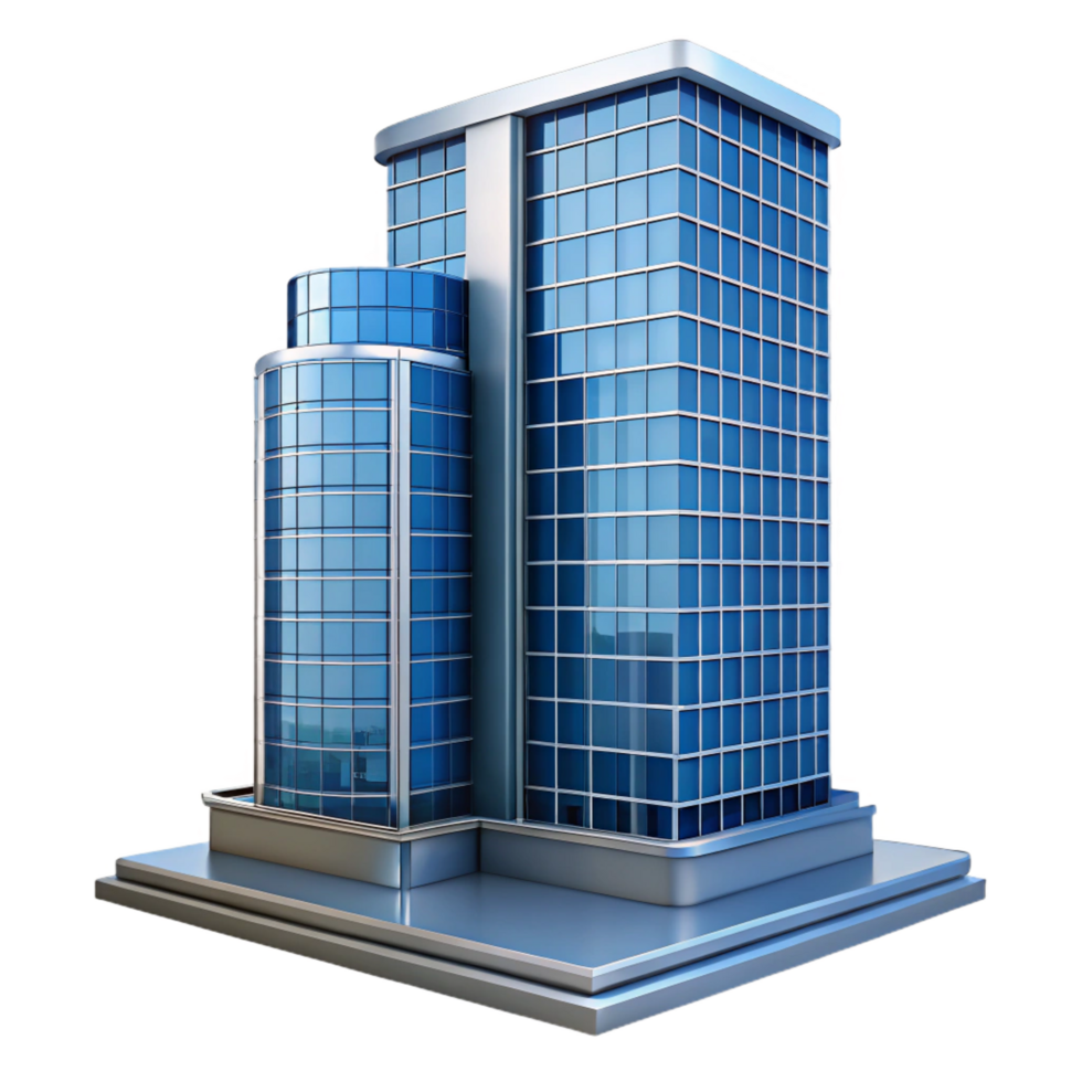 vibrant abstract Modern skyscraper, glass and steel facade authentic png