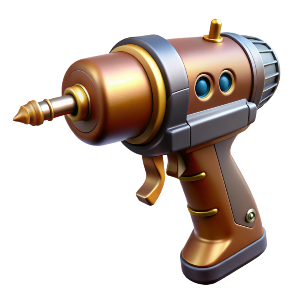 magnificent vintage Steampunk drill tool, isolated object original png