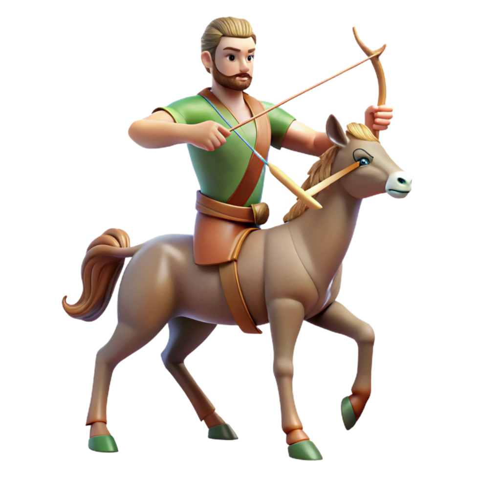 stunning classic Centaur bow and arrow, hunting weapons, high quality png