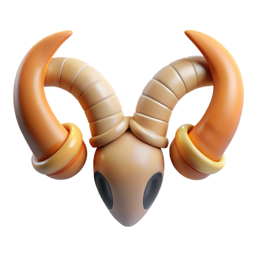 serene classic Satyr horns, goat horns, professional png