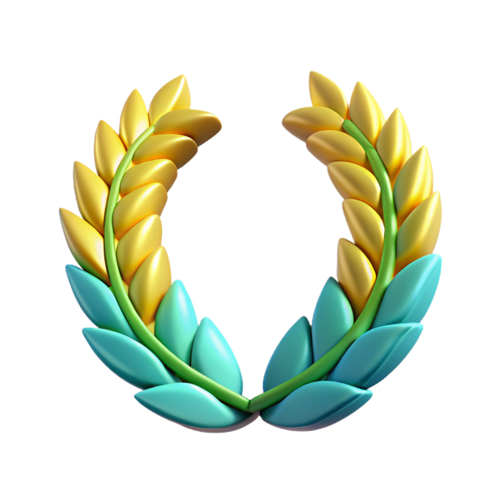 wonderful vintage Olympian Laurel Wreath, victory symbol, 4K png