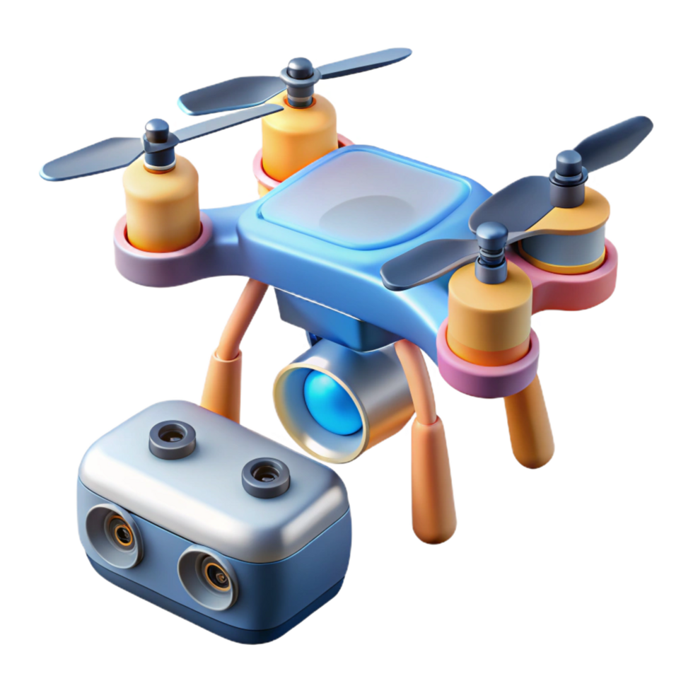 extraordinary abstract Drone with camera and remote control premium png